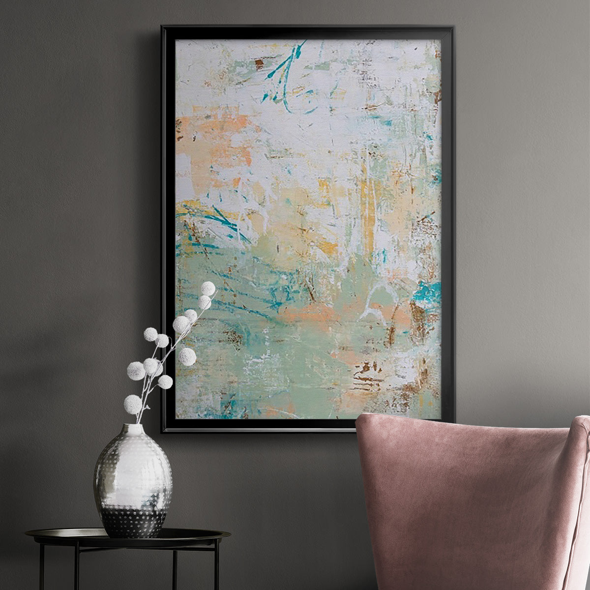 Island Jungle - Modern Framed Canvas Print