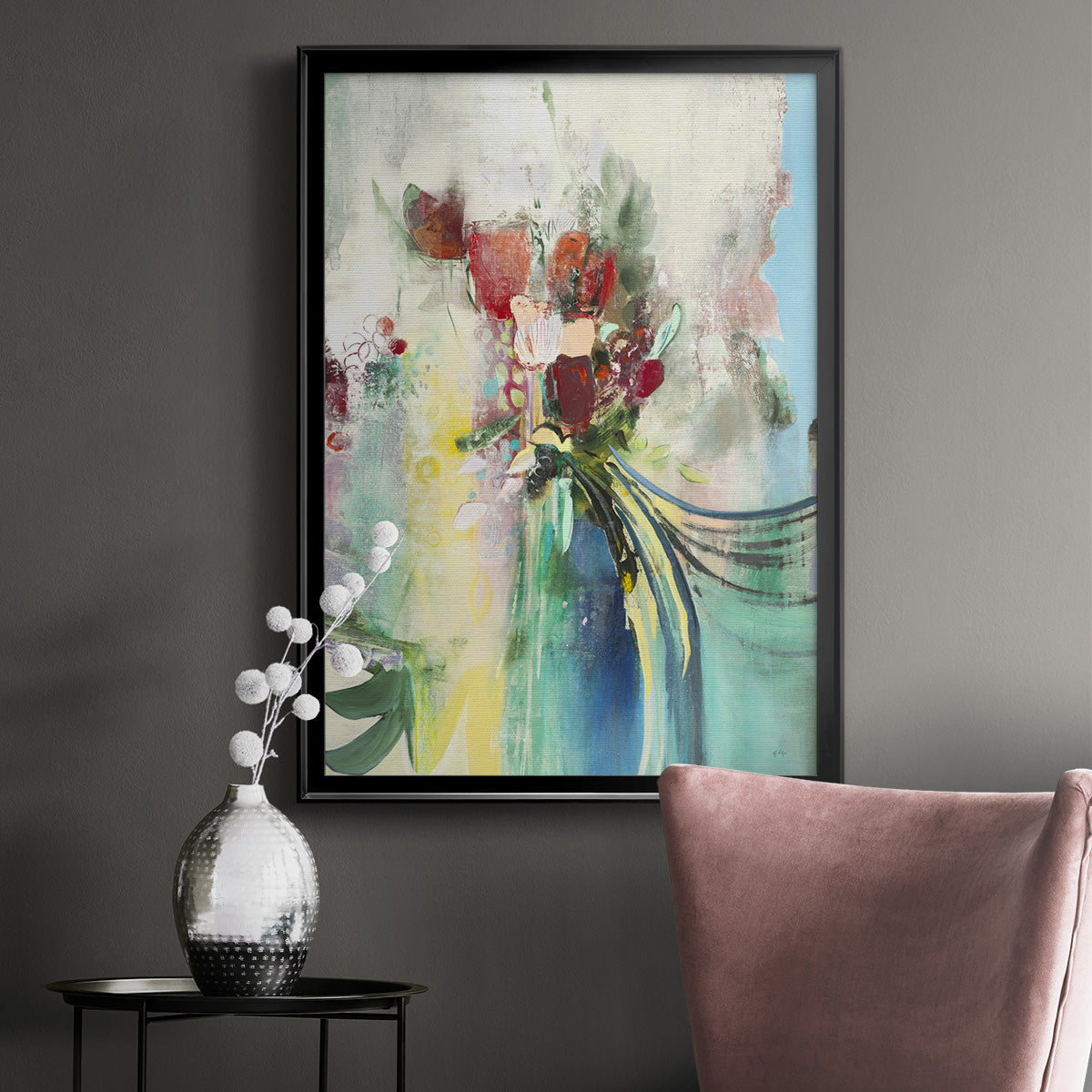 Celebration I - Modern Framed Canvas Print