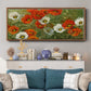Poppy Symphony - Floater Framed Canvas Print