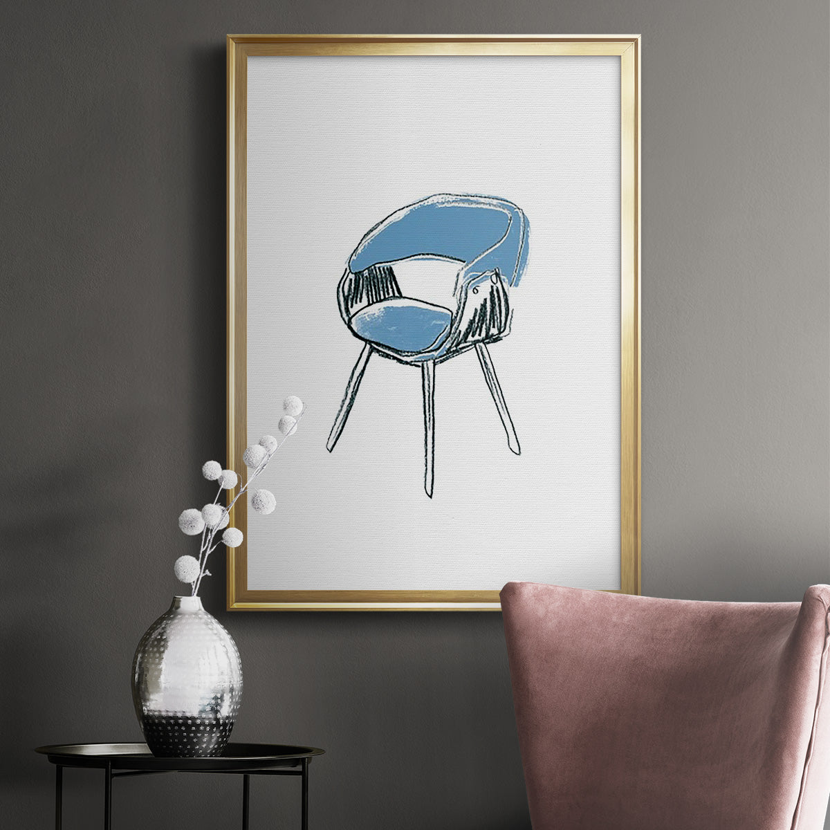 Take a Seat I - Modern Framed Canvas Print
