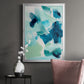 Teal Composition II - Modern Framed Canvas Print