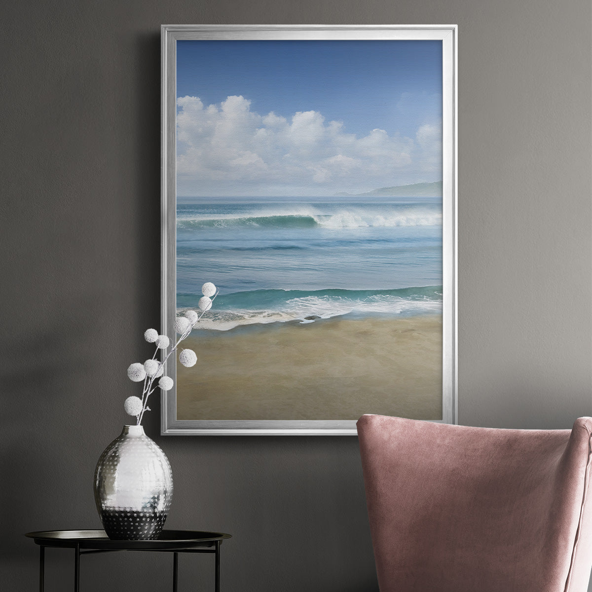 Timeless Waves - Modern Framed Canvas Print