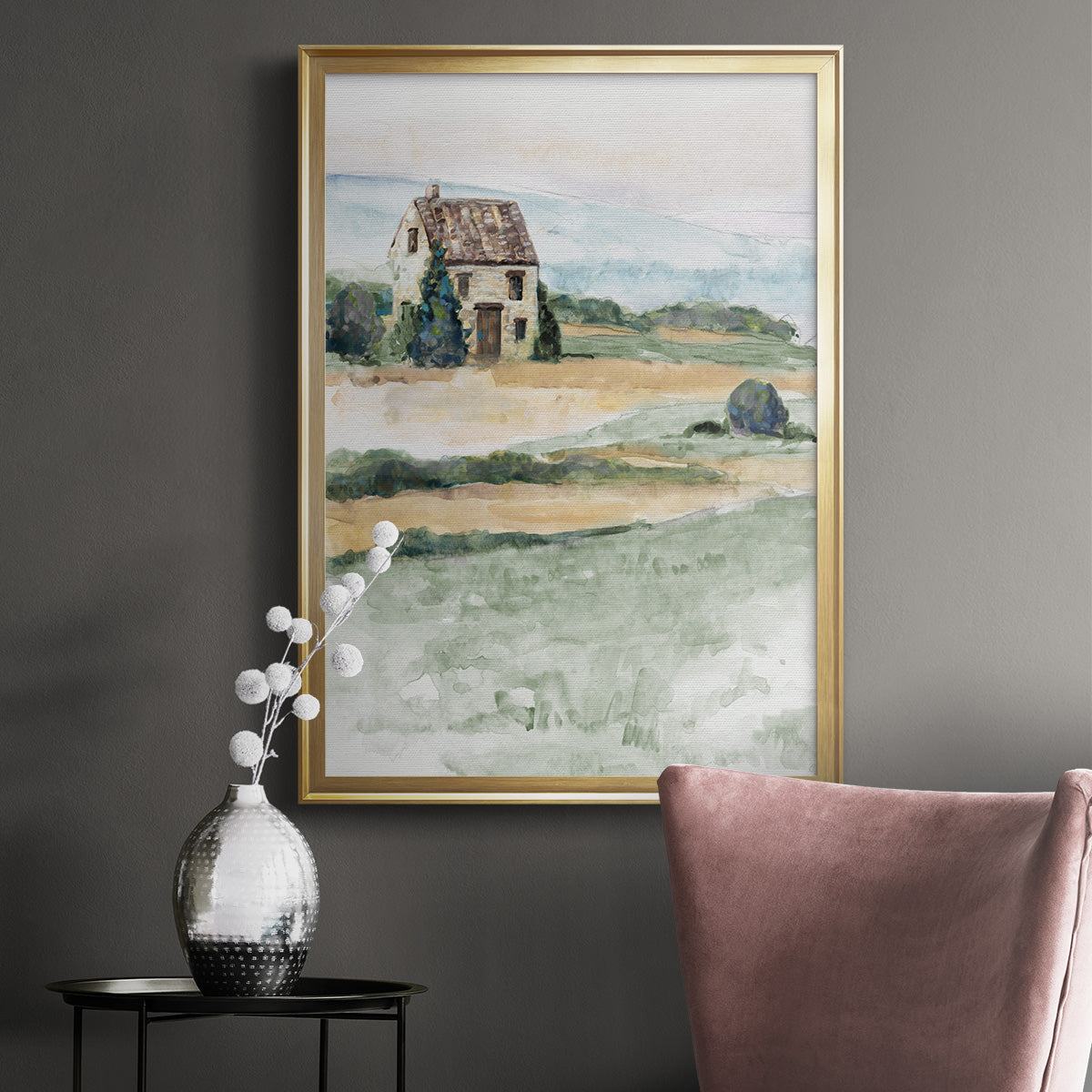 On the Countryside I - Modern Framed Canvas Print