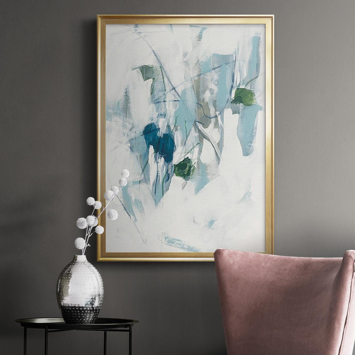 Ice Cavern II - Modern Framed Canvas Print