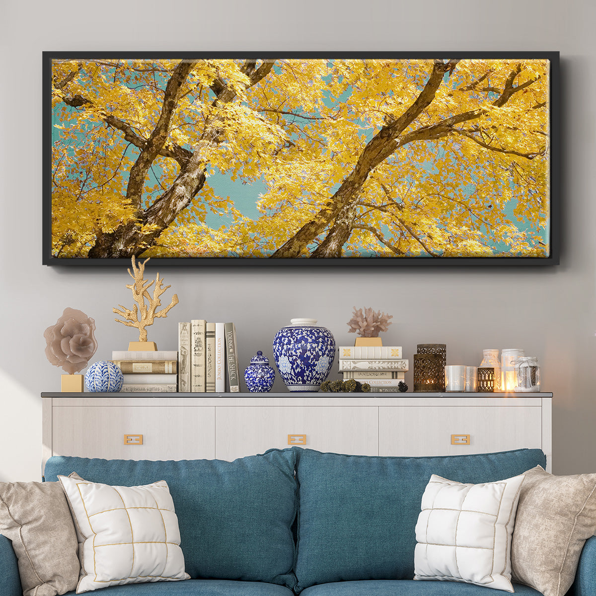 Autumn Tapestry V - Floater Framed Canvas Print
