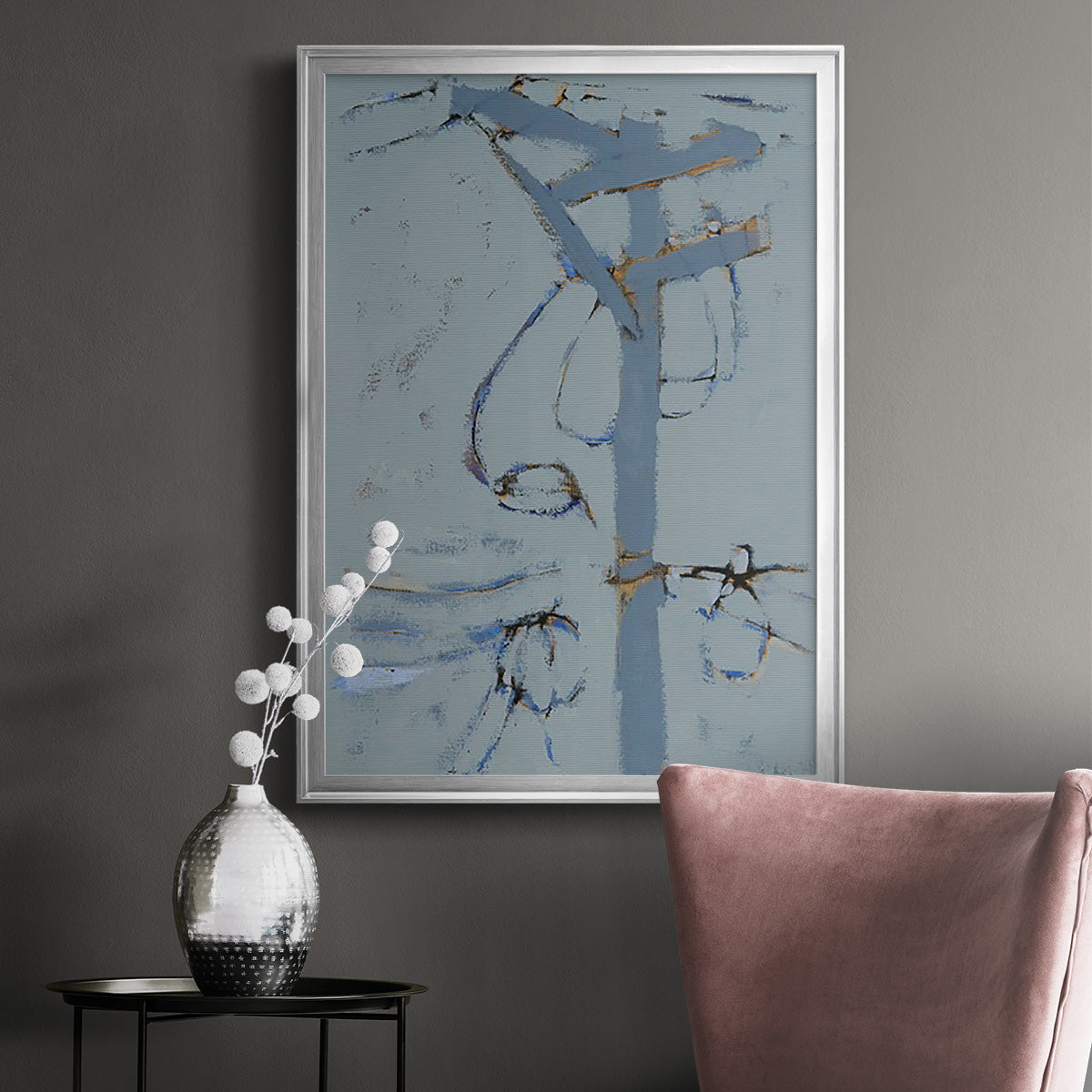 Wires VI - Modern Framed Canvas Print