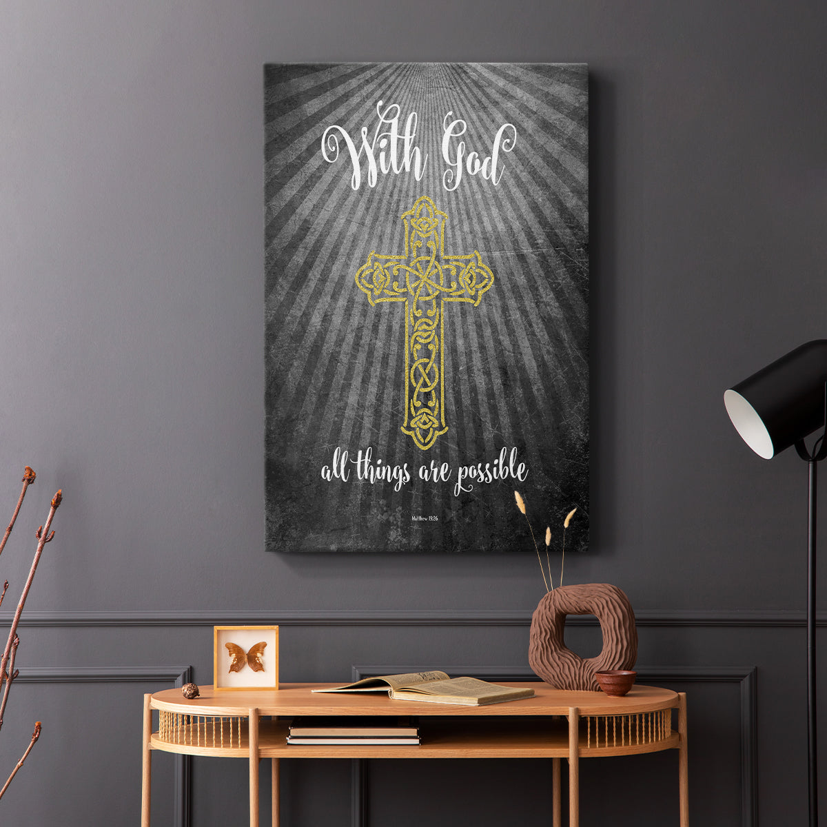 With God Gold - Canvas Art Print