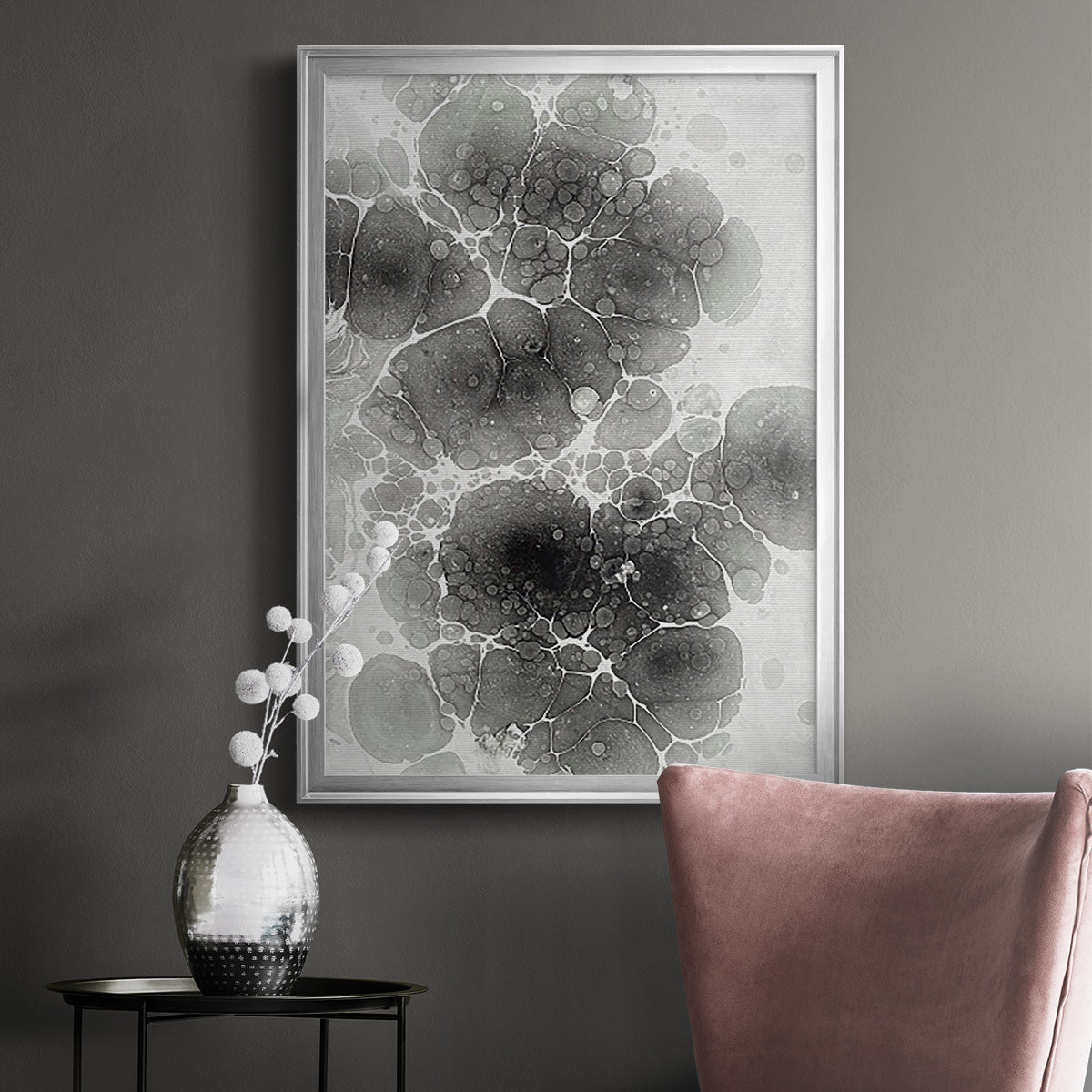 Marbling II - Modern Framed Canvas Print