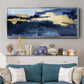 Gilded Indigo Sea II - Floater Framed Canvas Print