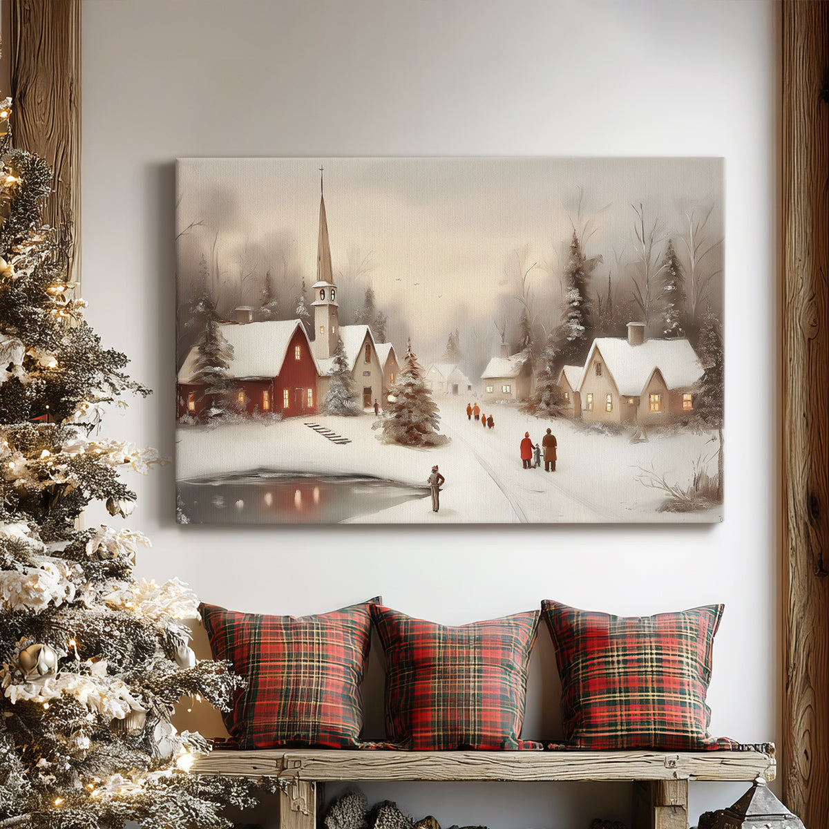 Snow of Gilded Blessing - Canvas Art Print
