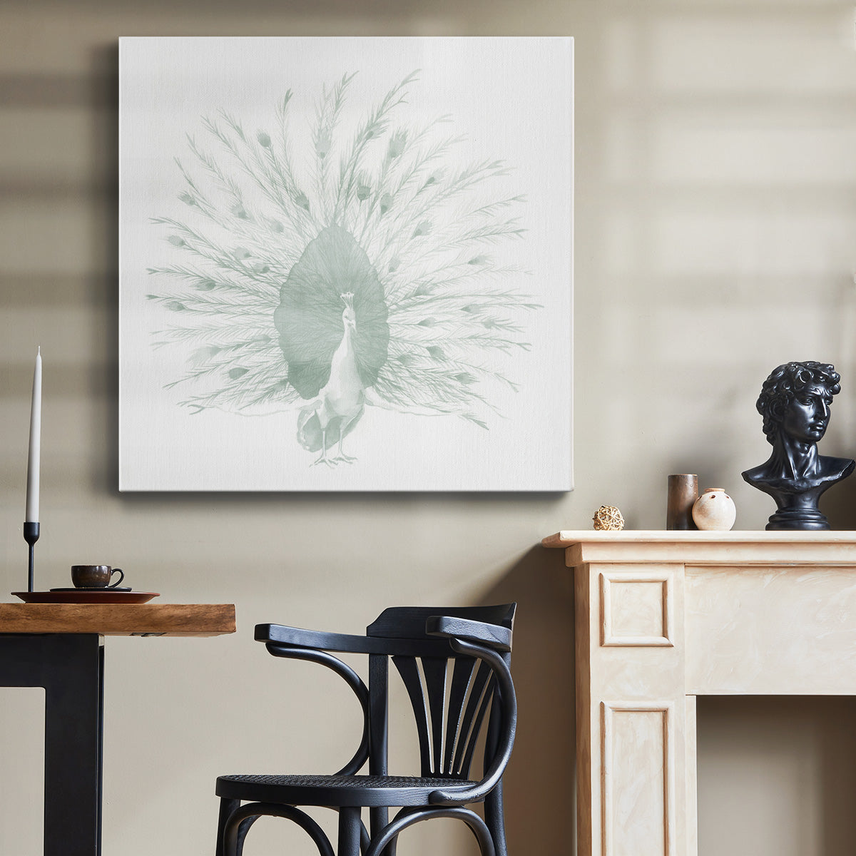 Sage Peacock I - Canvas Art Print