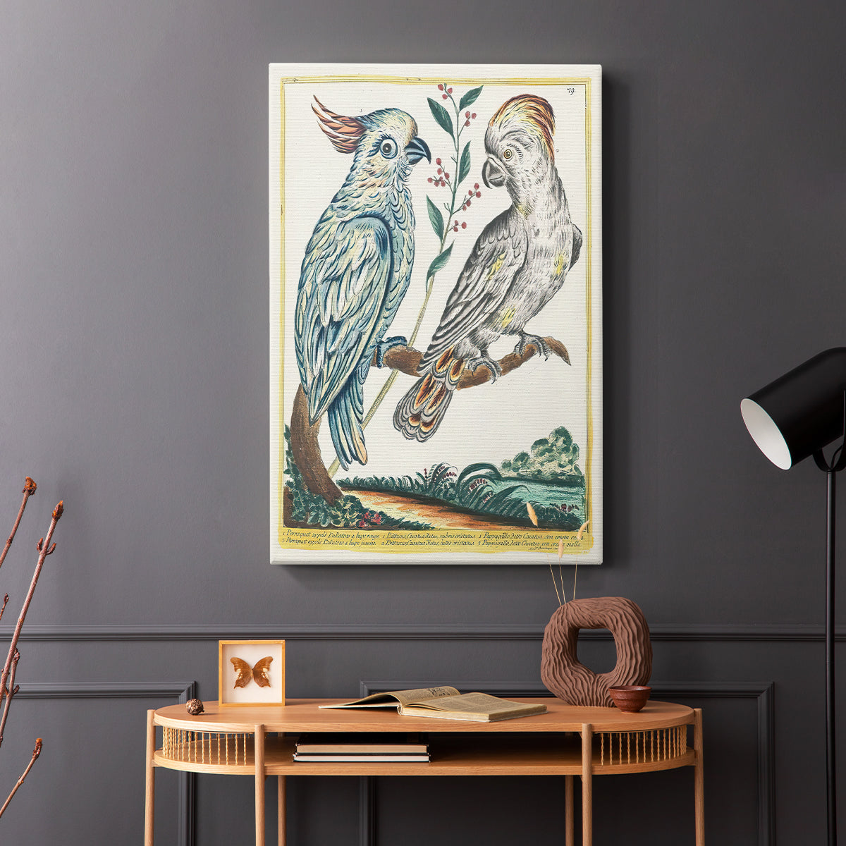 Red-Lipped and Yellow-Crested Cockatoos, 1771-1775 - Canvas Art Print