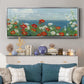 Through the Flowers - Floater Framed Canvas Print