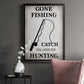 Gone Fishing - Modern Framed Canvas Print