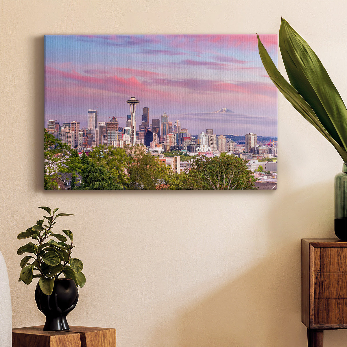 Seattle Skyline Panorama - Canvas Art Print