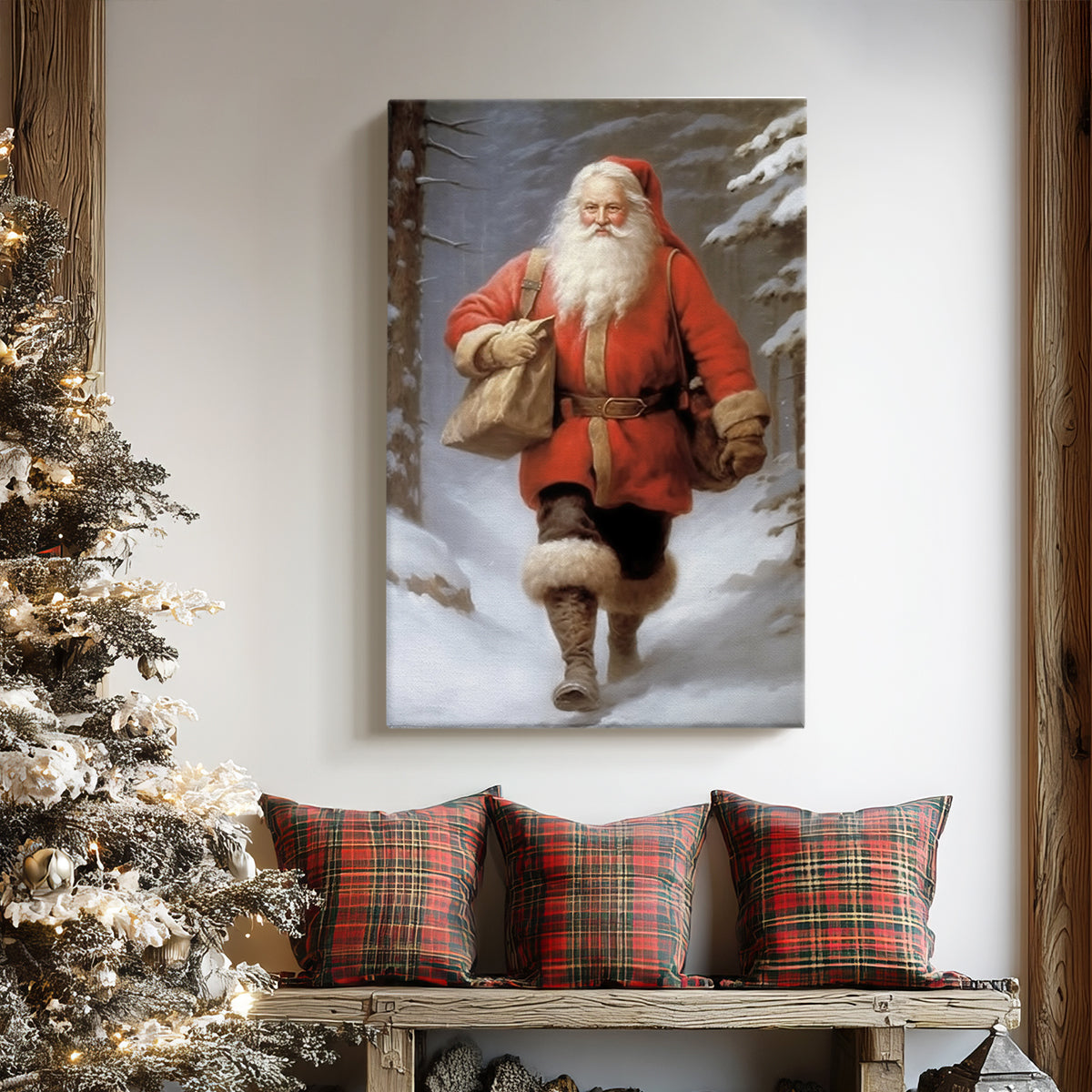 Dawn of Fireside Midwinter - Canvas Art Print