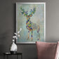 Fantastic Florals Deer, Full - Modern Framed Canvas Print