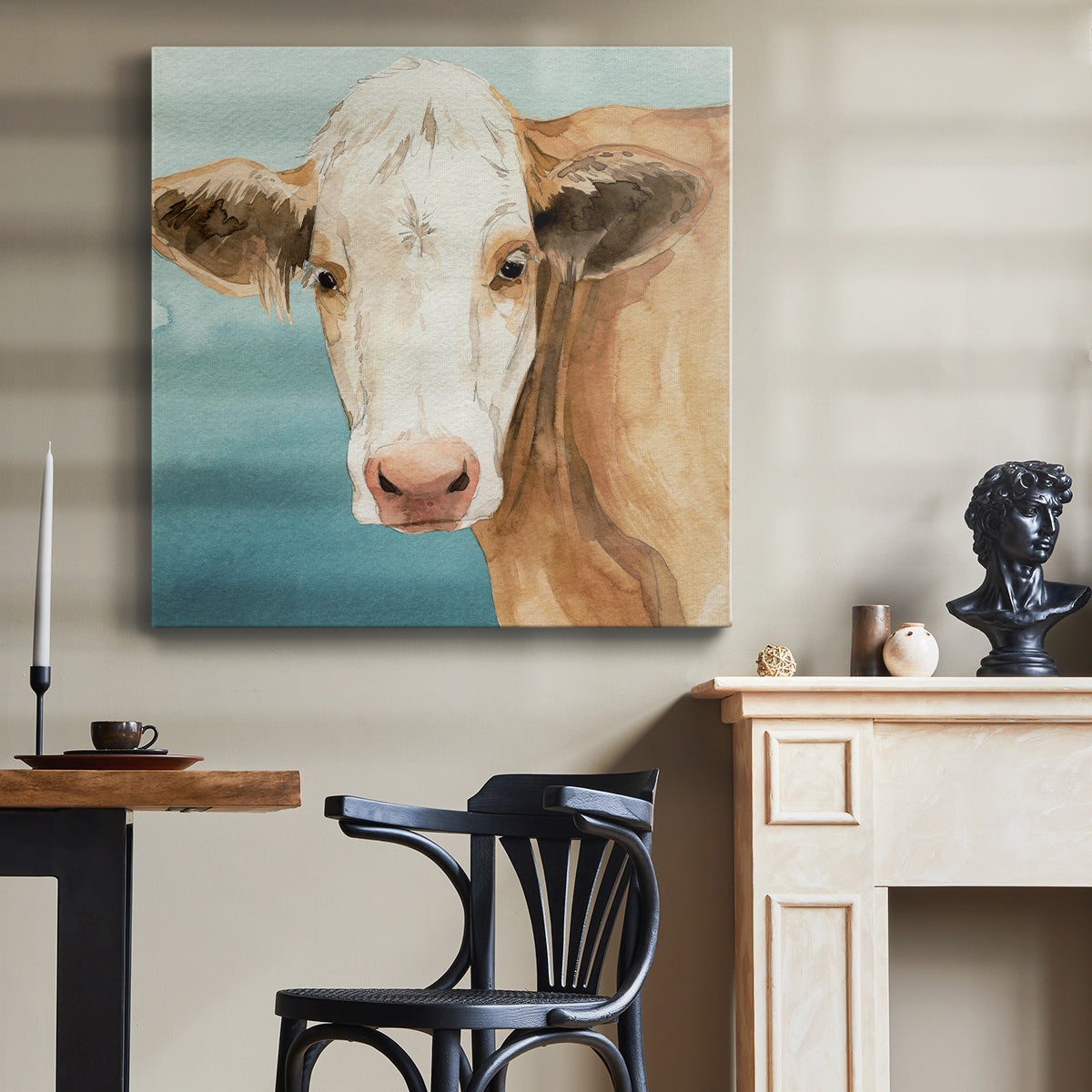 Hereford Stare II-Premium Gallery Wrapped Canvas - Ready to Hang