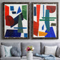 Colorful Shapes III - Premium Framed Canvas 2 Piece Set - Ready to Hang