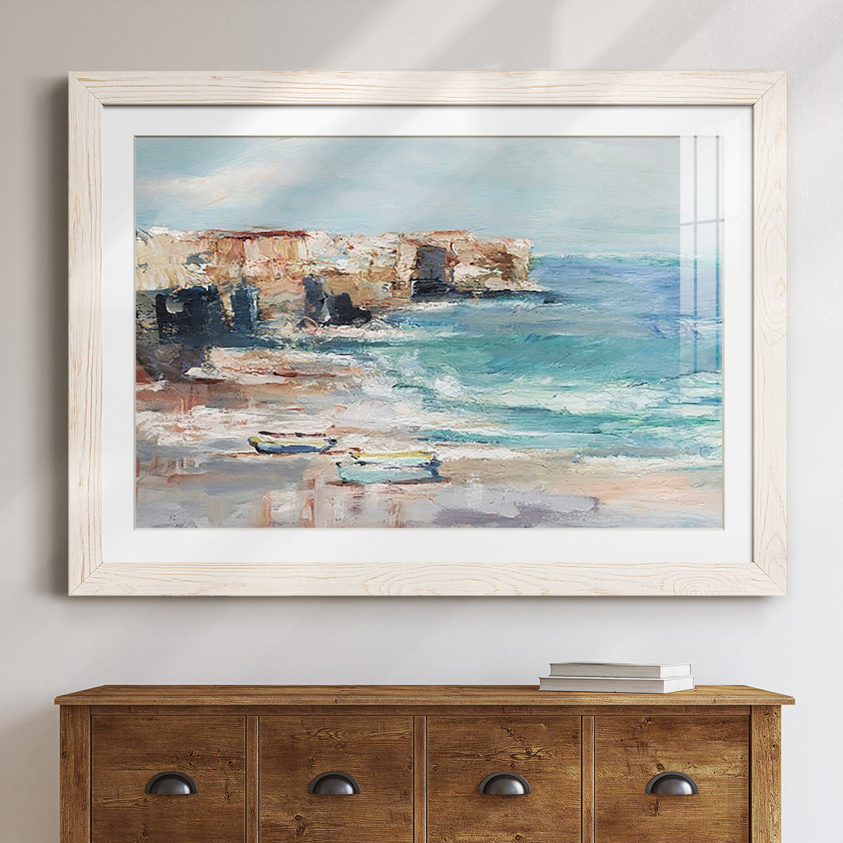 Sea Cliff Study I - Barnwood Framed Art Print