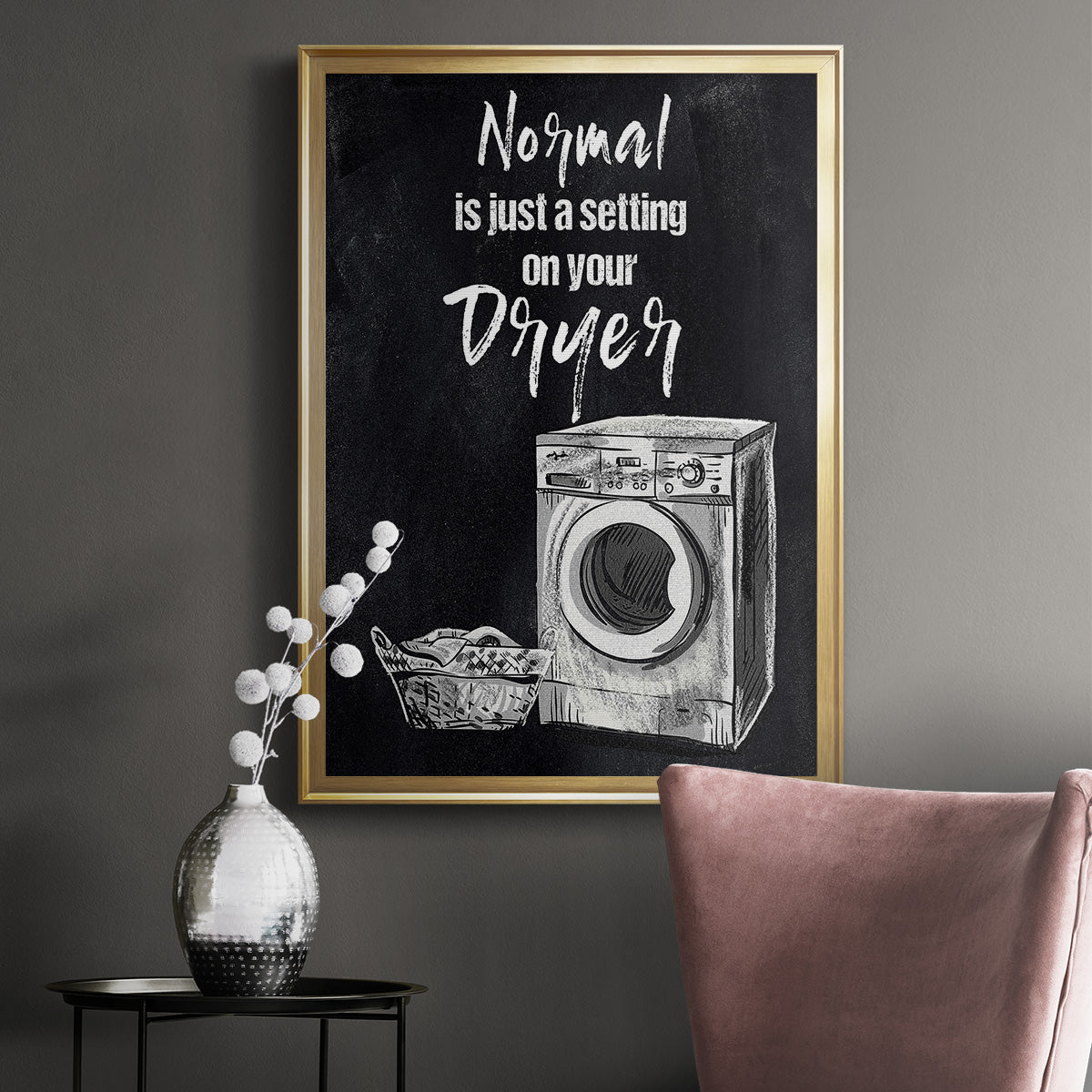 Normal Is Just A Setting - Modern Framed Canvas Print