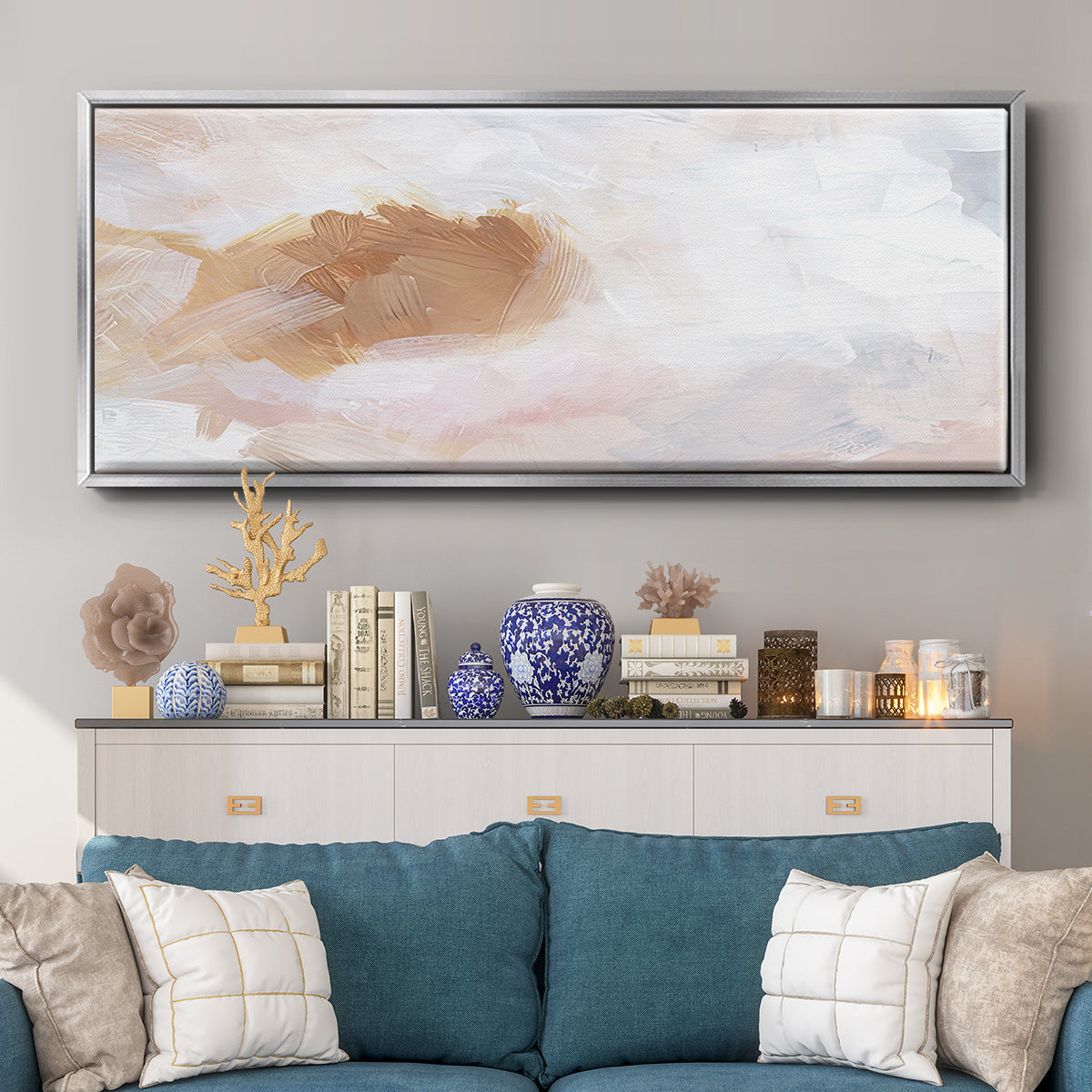 Dusk Clouds I - Floater Framed Canvas Print