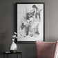 Graphite Abstract I - Modern Framed Canvas Print