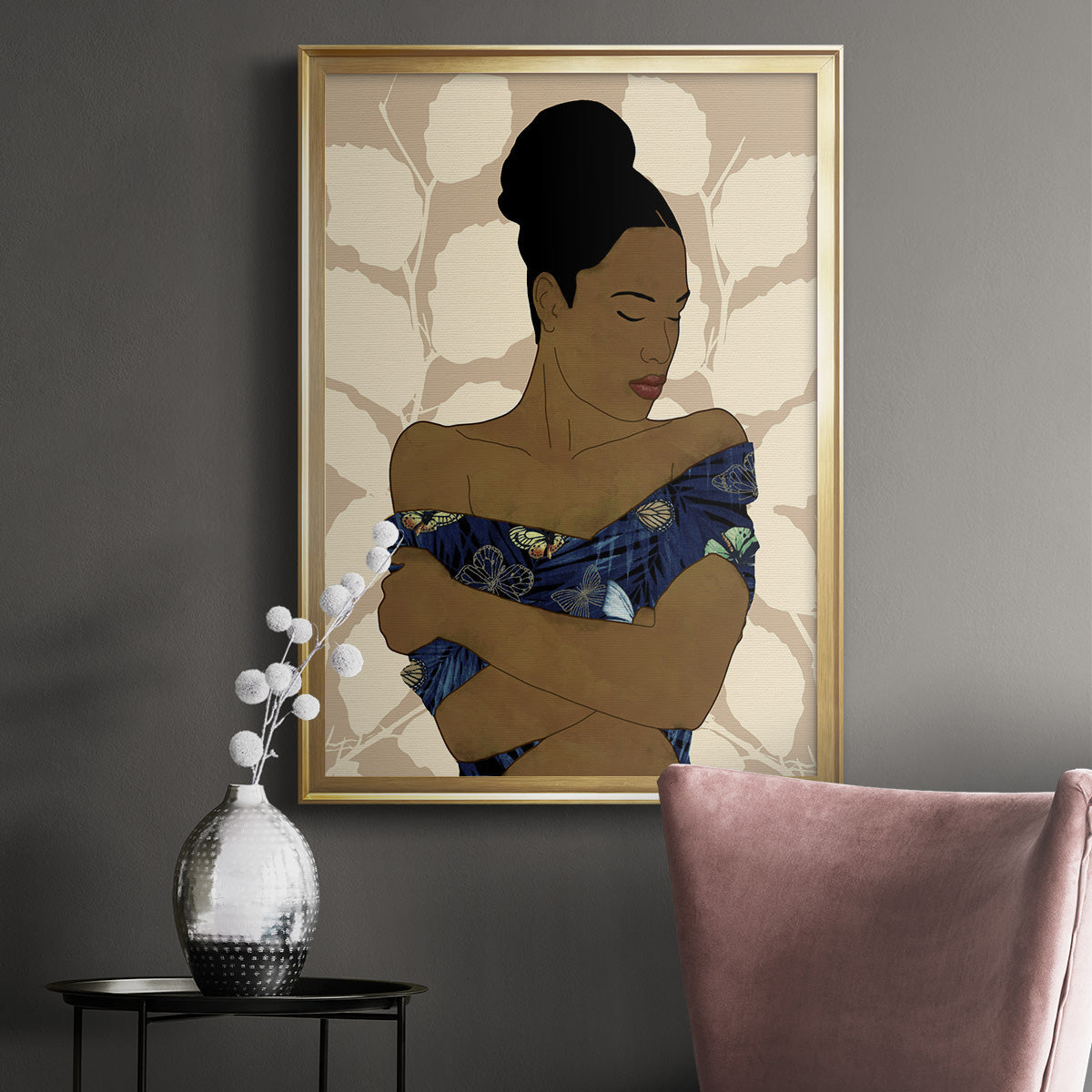 Ethnic Beauty II - Modern Framed Canvas Print