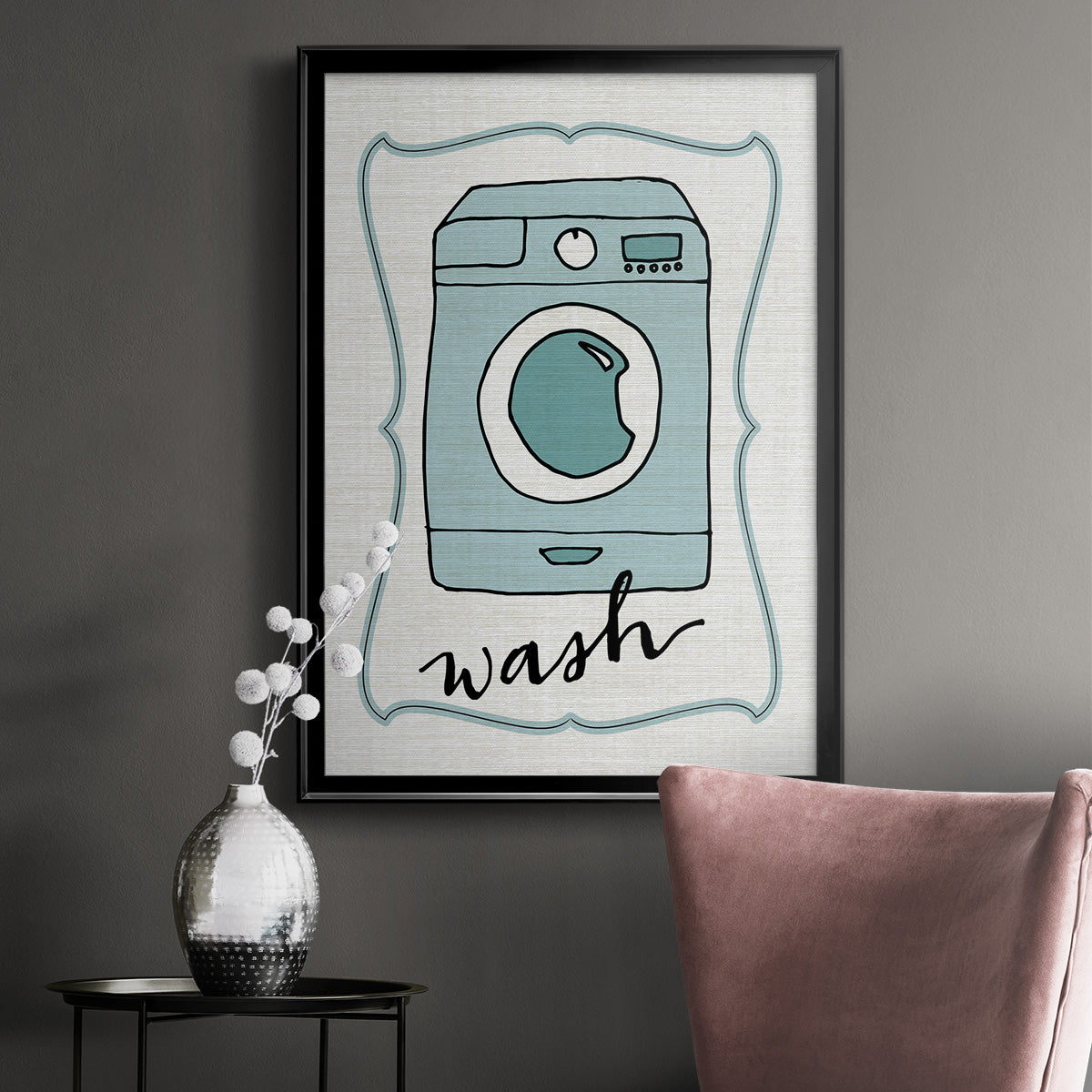 Wash - Modern Framed Canvas Print