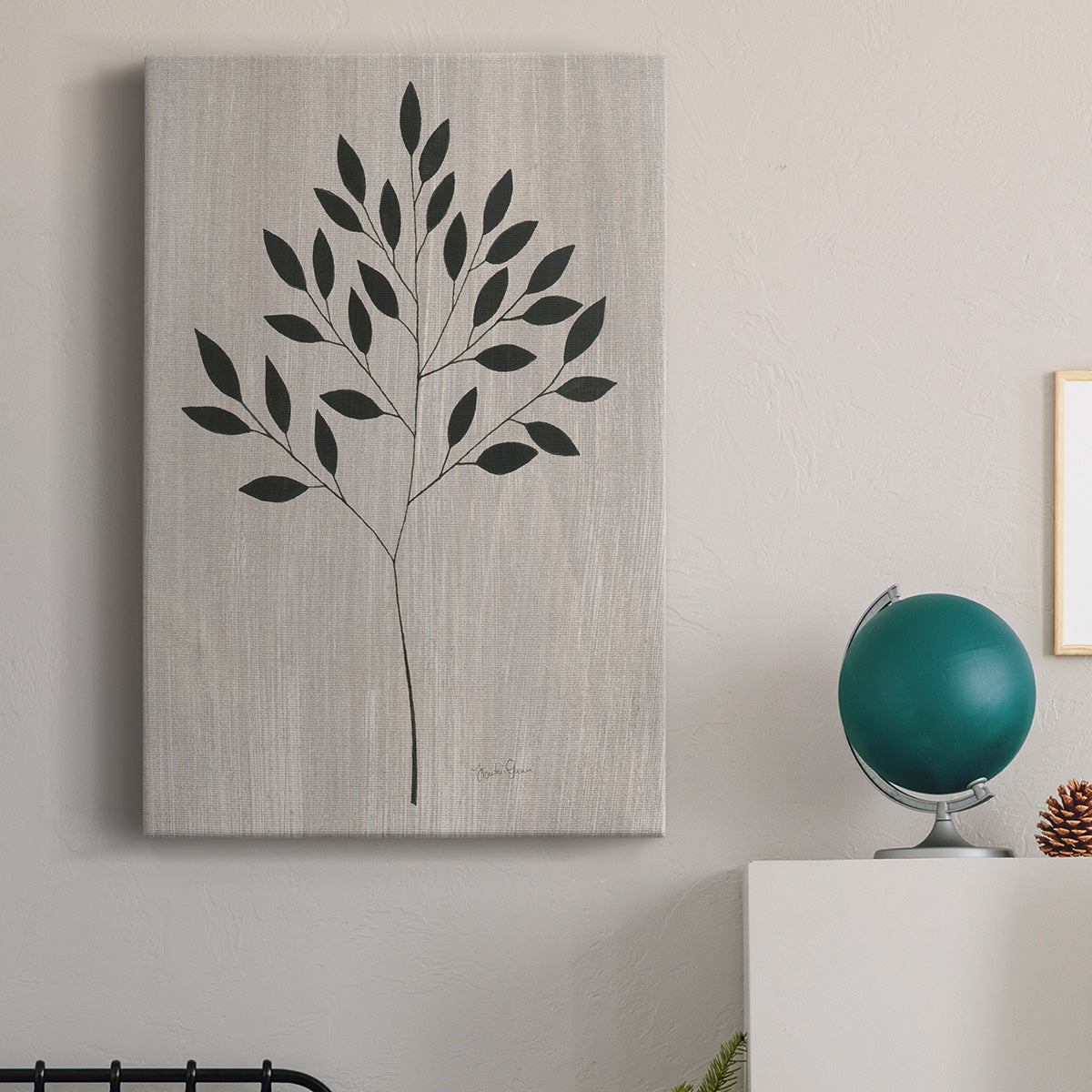 Leaves and Wood I Premium Gallery Wrapped Canvas - Ready to Hang