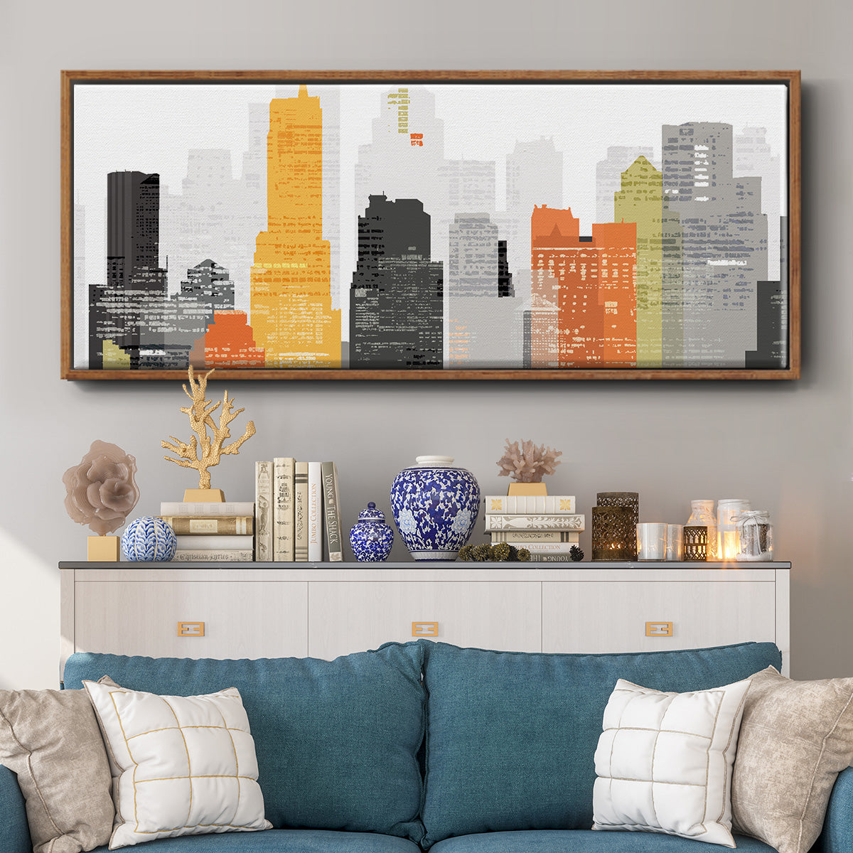 Element City - Floater Framed Canvas Print