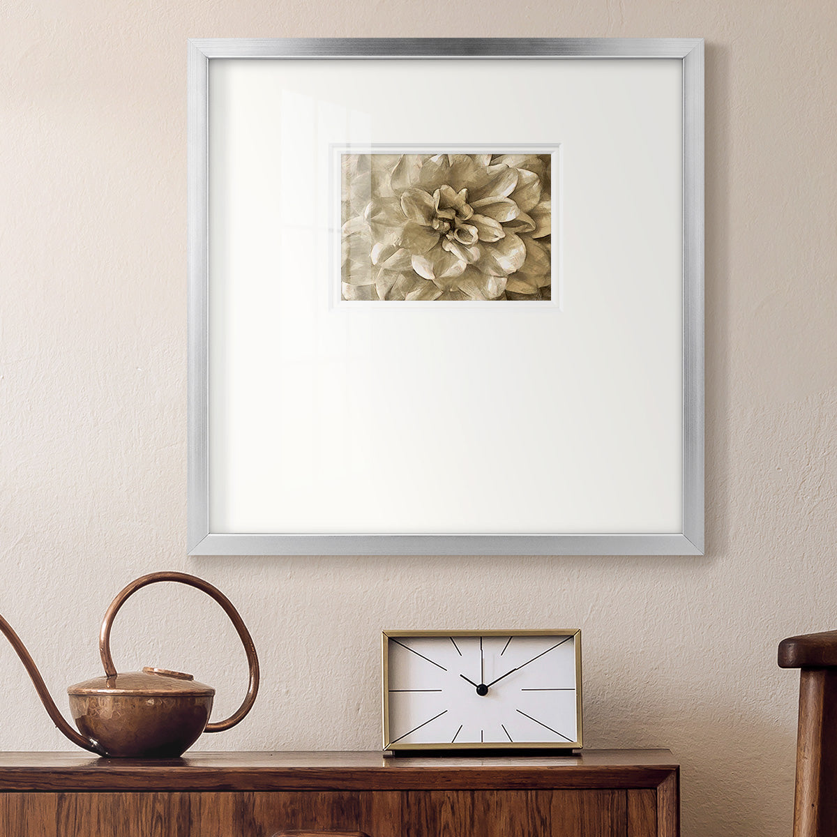 Neutral Wall Flower III Premium Framed Print Double Matboard