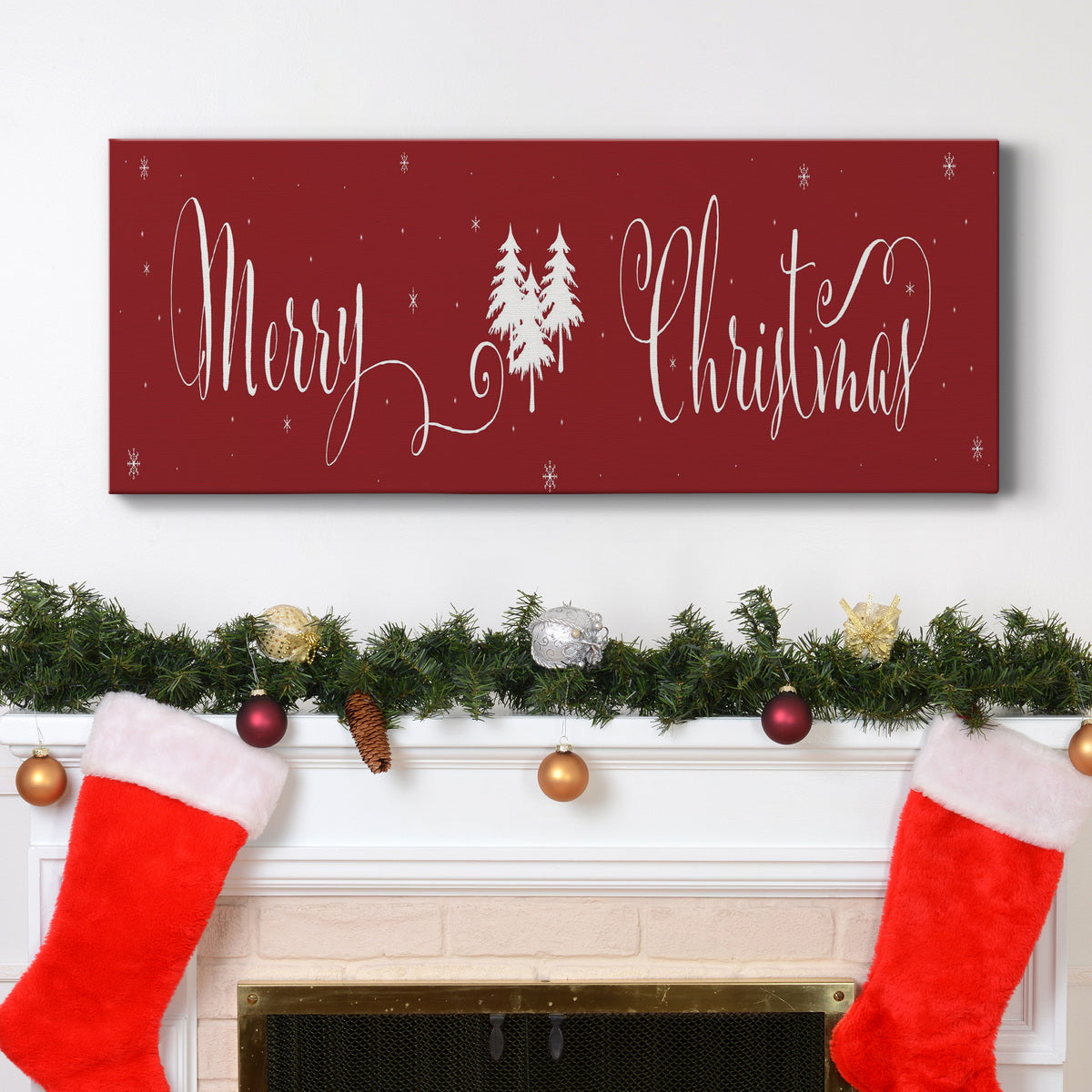 Merry Christmas - Premium Gallery Wrapped Canvas  - Ready to Hang