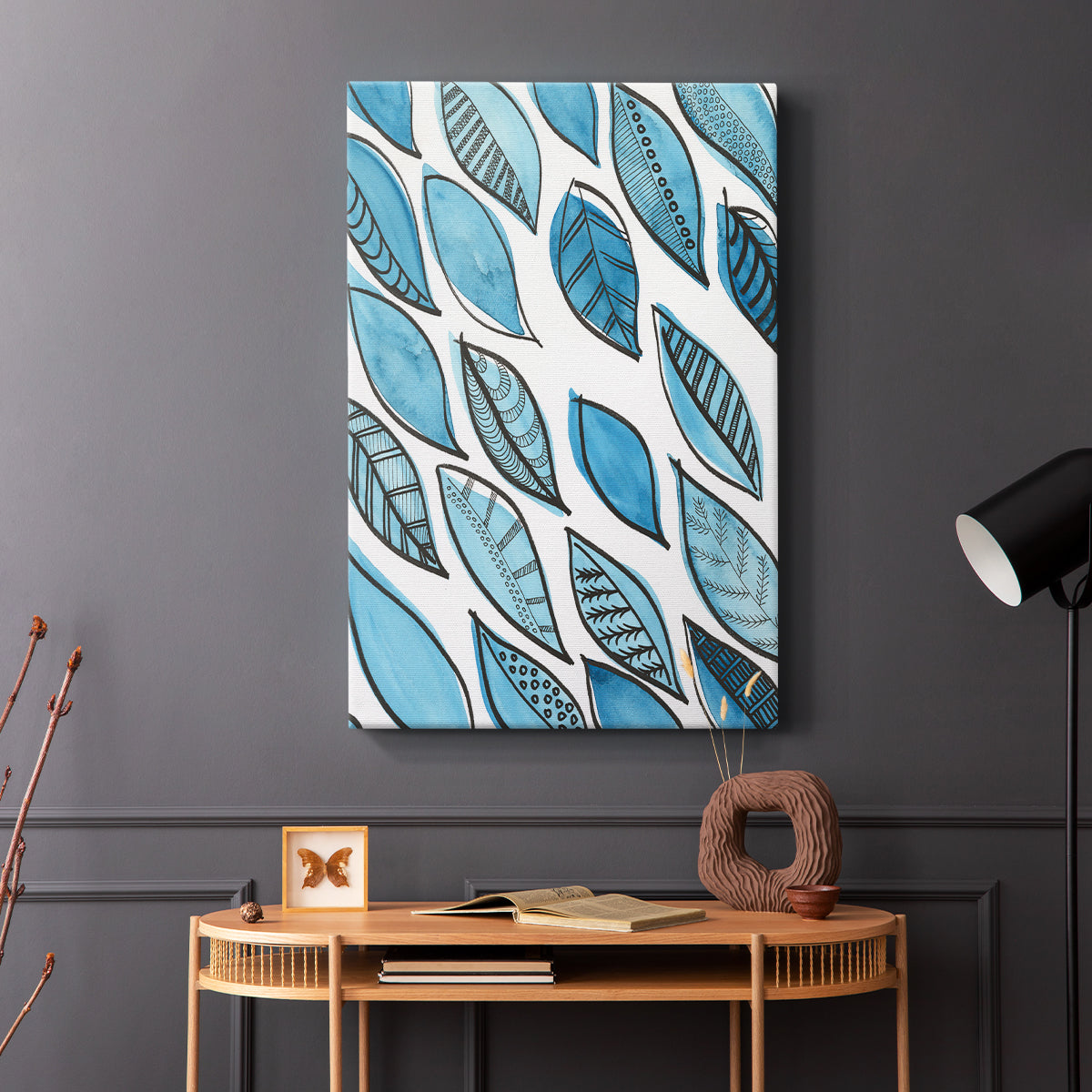 Patterned Leaf Shapes I - Canvas Art Print