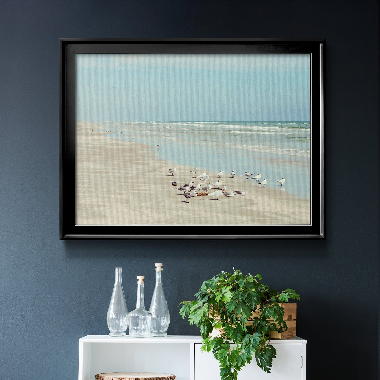 Padre Island Shore Birds Premium Classic Framed Canvas - Ready to Hang