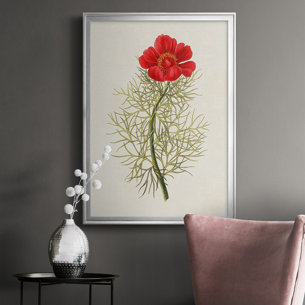 Flowers of the Seasons VII - Modern Framed Canvas Print