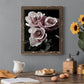 Rose Noir I - Premium Canvas Framed in Barnwood - Ready to Hang