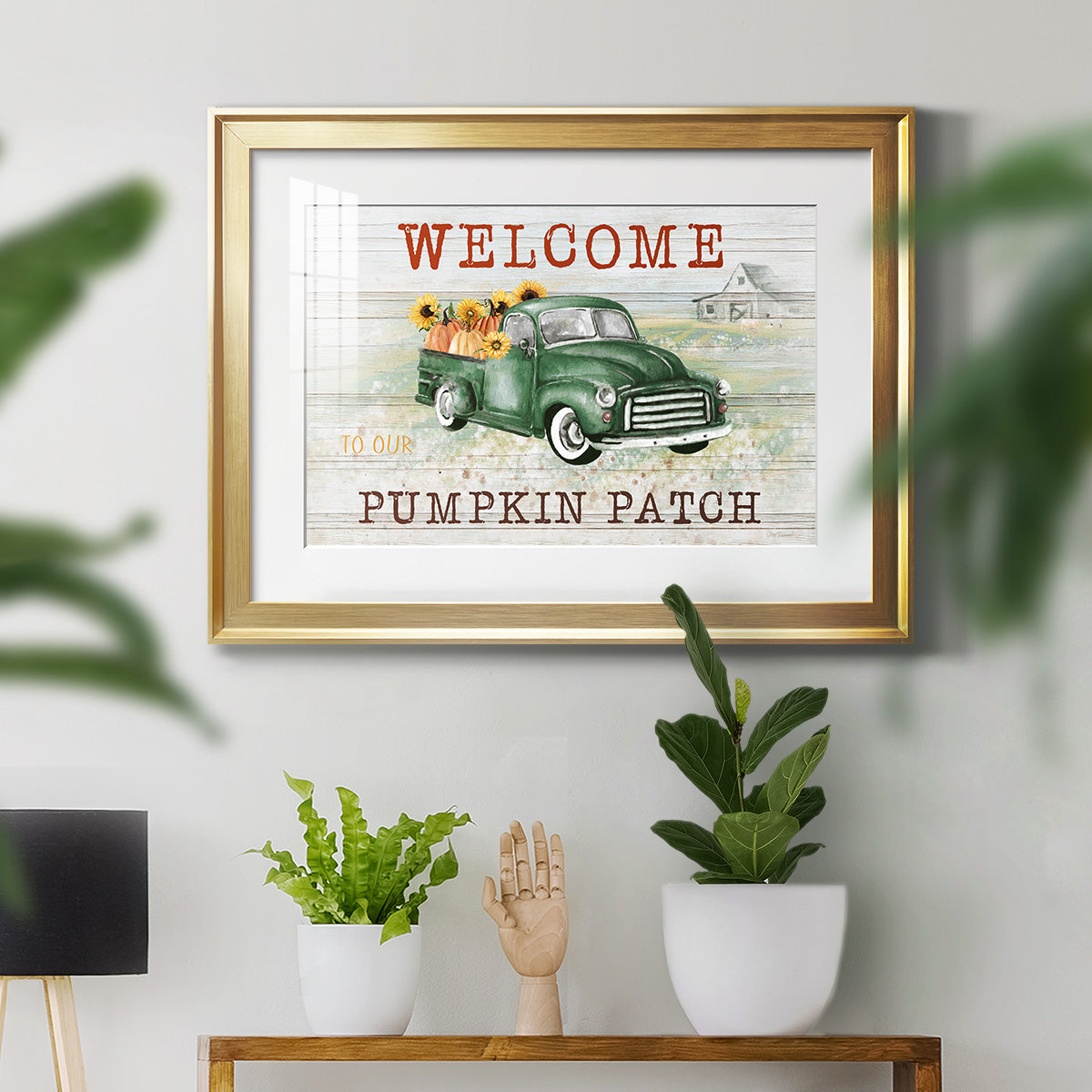 Pumpkin Patch - Modern Framed Art Print