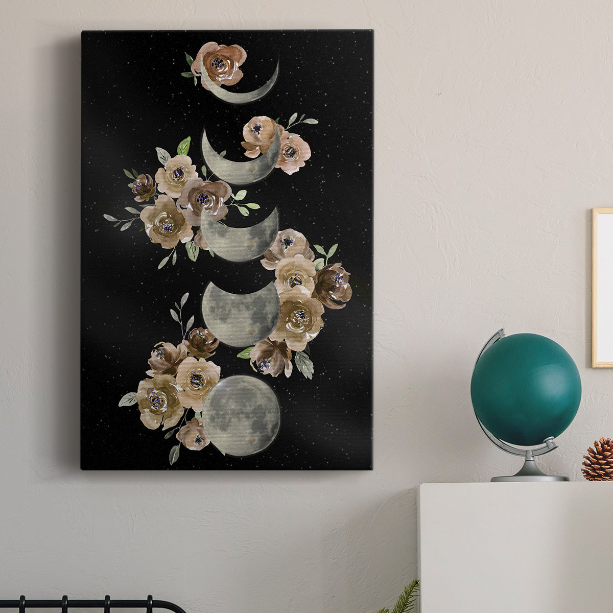 Bohemian Lunar Phases Premium Gallery Wrapped Canvas - Ready to Hang