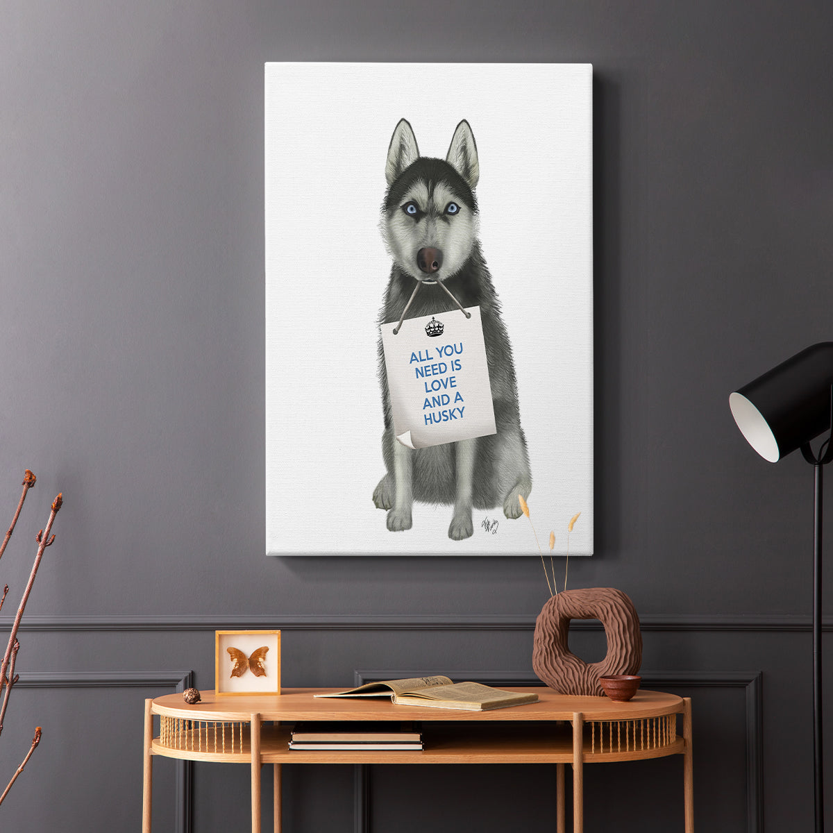 Love and Husky - Canvas Art Print