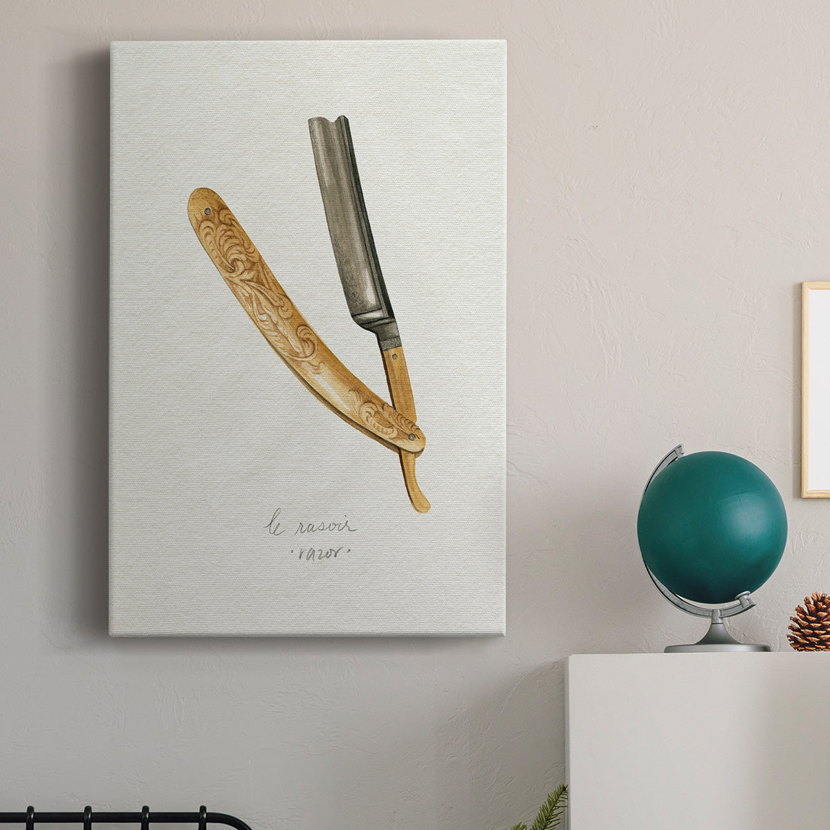 Gilded Toiletries I Premium Gallery Wrapped Canvas - Ready to Hang