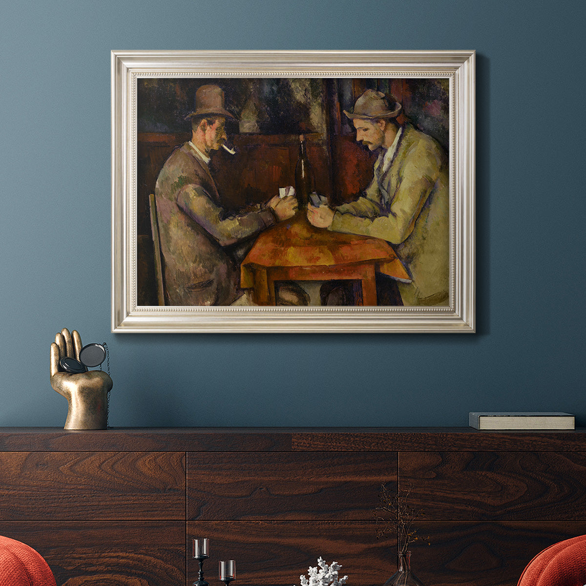 The Card Players - Ornate Framed Canvas Print