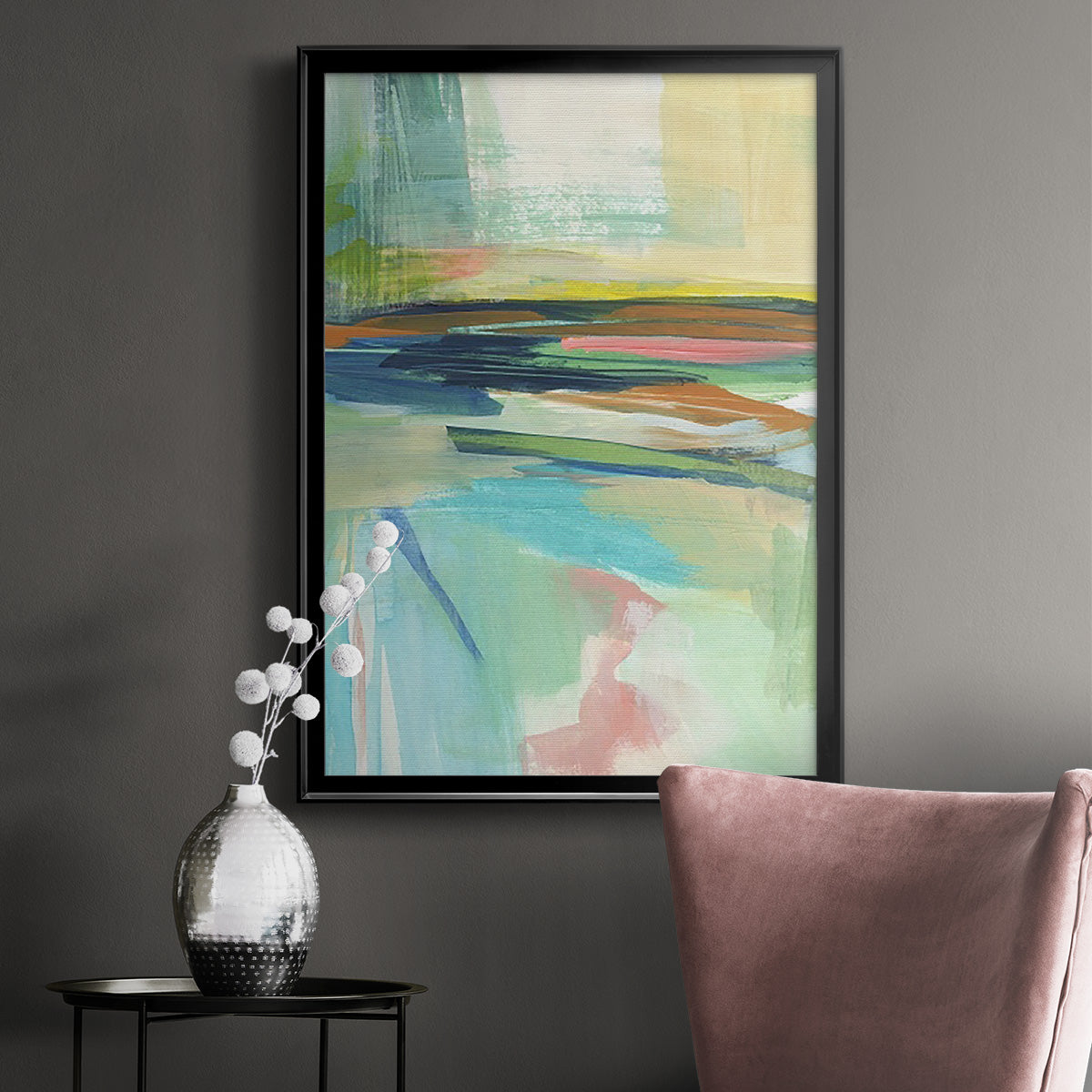 Radiant Horizon II - Modern Framed Canvas Print