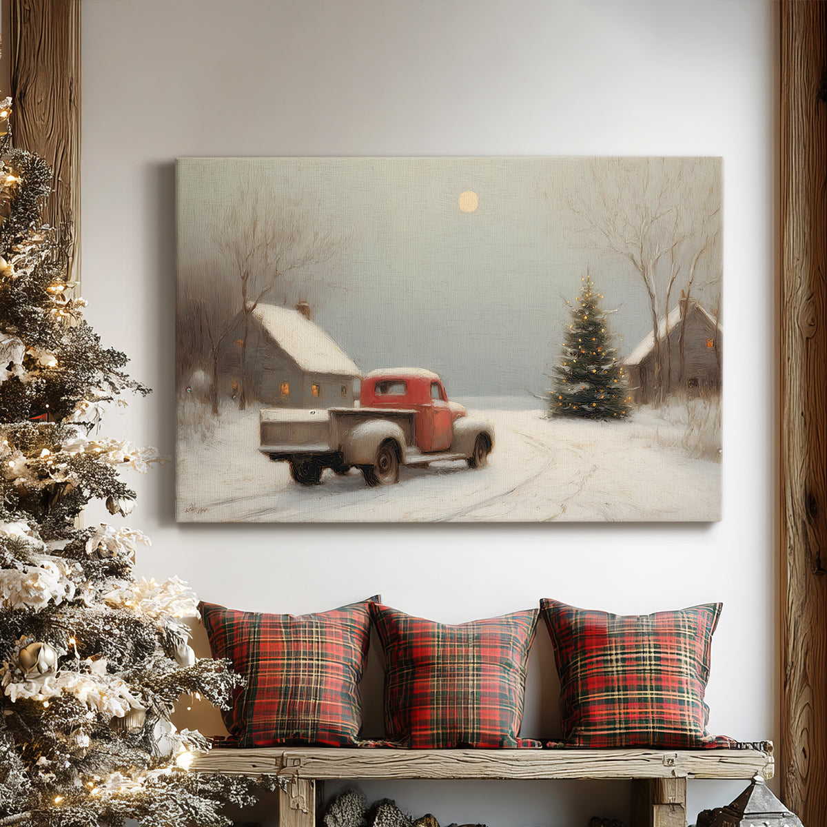 Tinsel-Gold Pines Blessing - Canvas Art Print