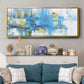 Metro Blue - Floater Framed Canvas Print