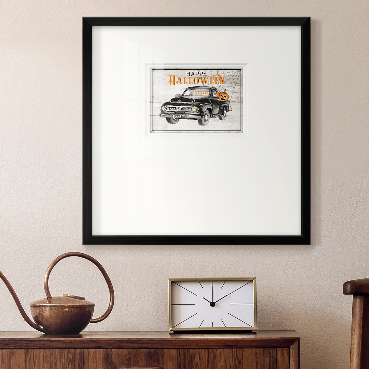 Happy Halloween Premium Framed Print Double Matboard