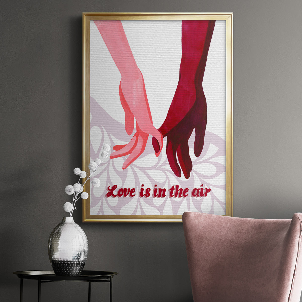Groovy Love II - Modern Framed Canvas Print