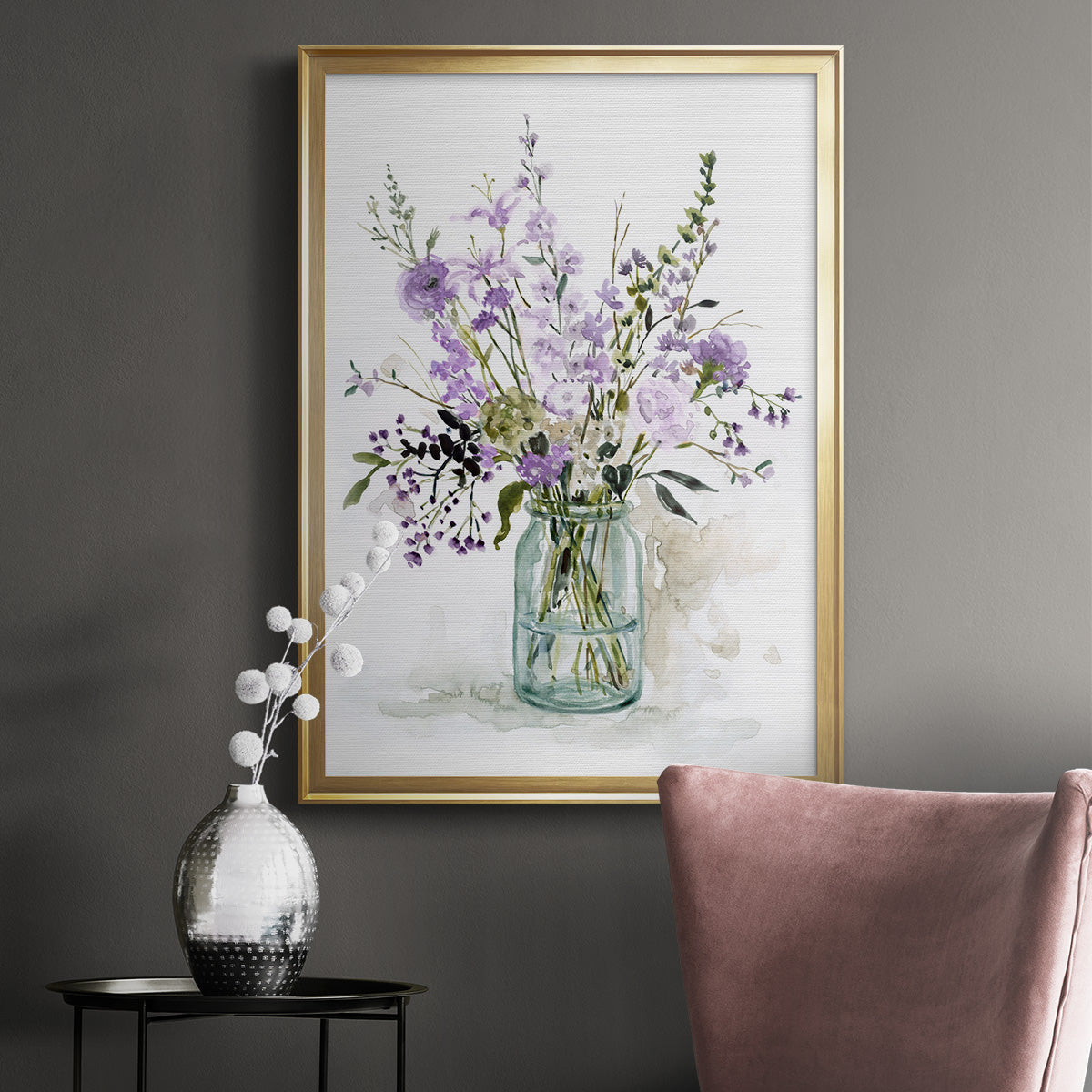 Purple Passion II - Modern Framed Canvas Print