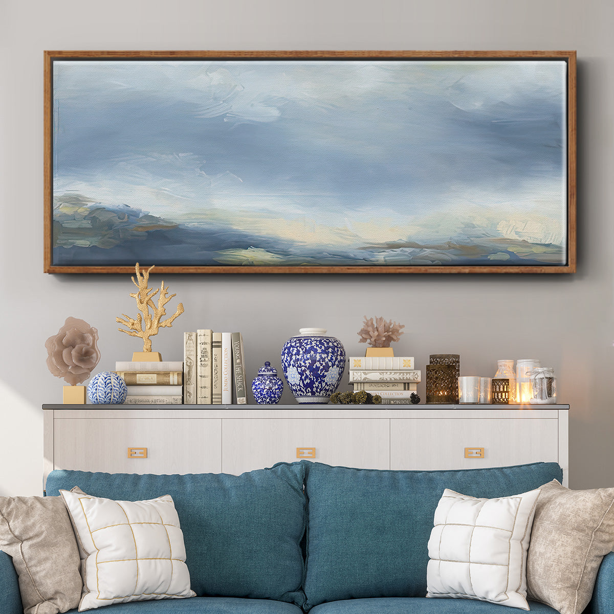 Buttermilk Sky - Floater Framed Canvas Print