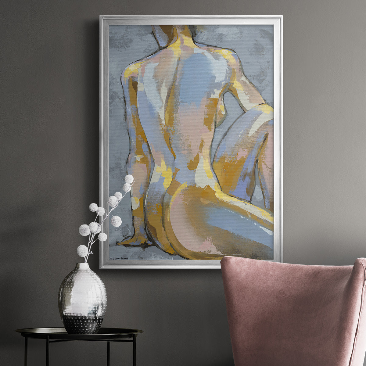 Grey Maiden II -  Framed Canvas Print